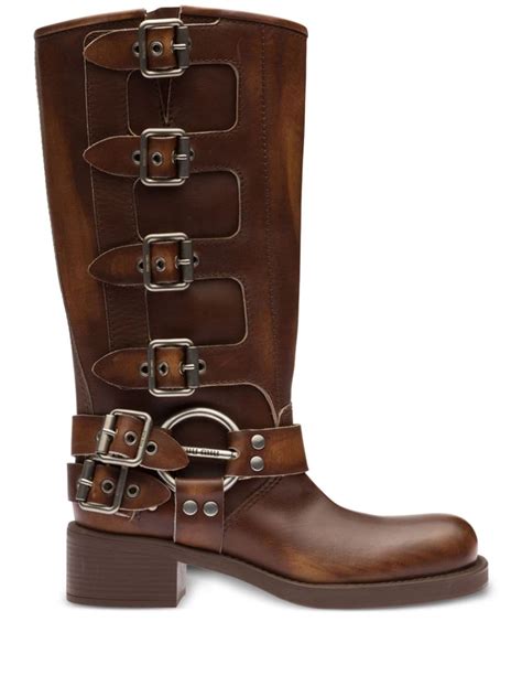 miu miu brown boots|miumiu boots.